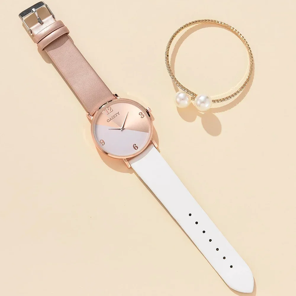 Damenuhr Set mit Armband (Rosè)