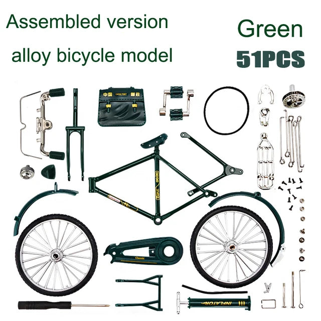 1:10 Mini Retro Alloy DIY Bicycle