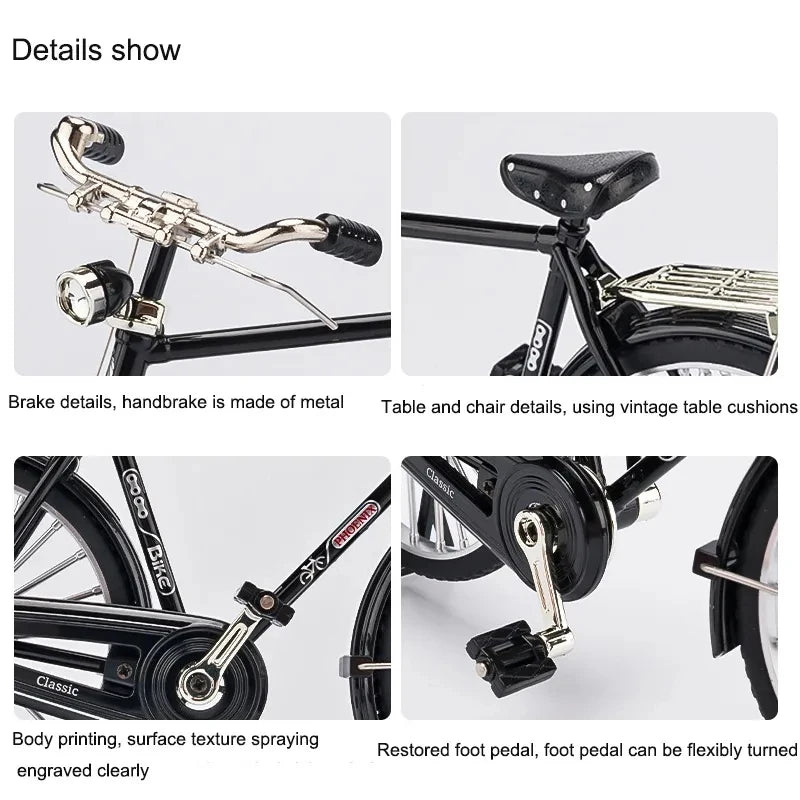 1:10 Mini Retro Alloy DIY Bicycle