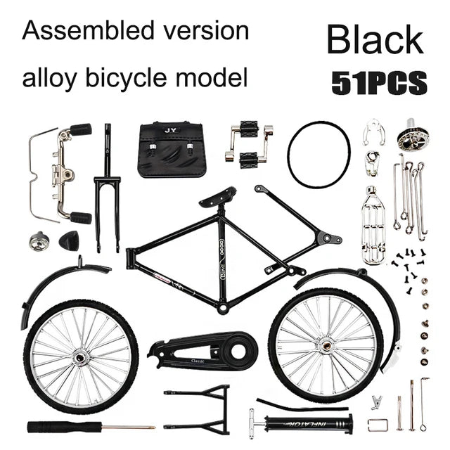 1:10 Mini Retro Alloy DIY Bicycle